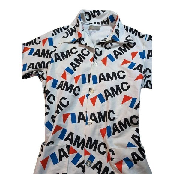 AMC 1974 promotional all over logo button down shirt. Very RARE. Was only given - Picture 9 of 11